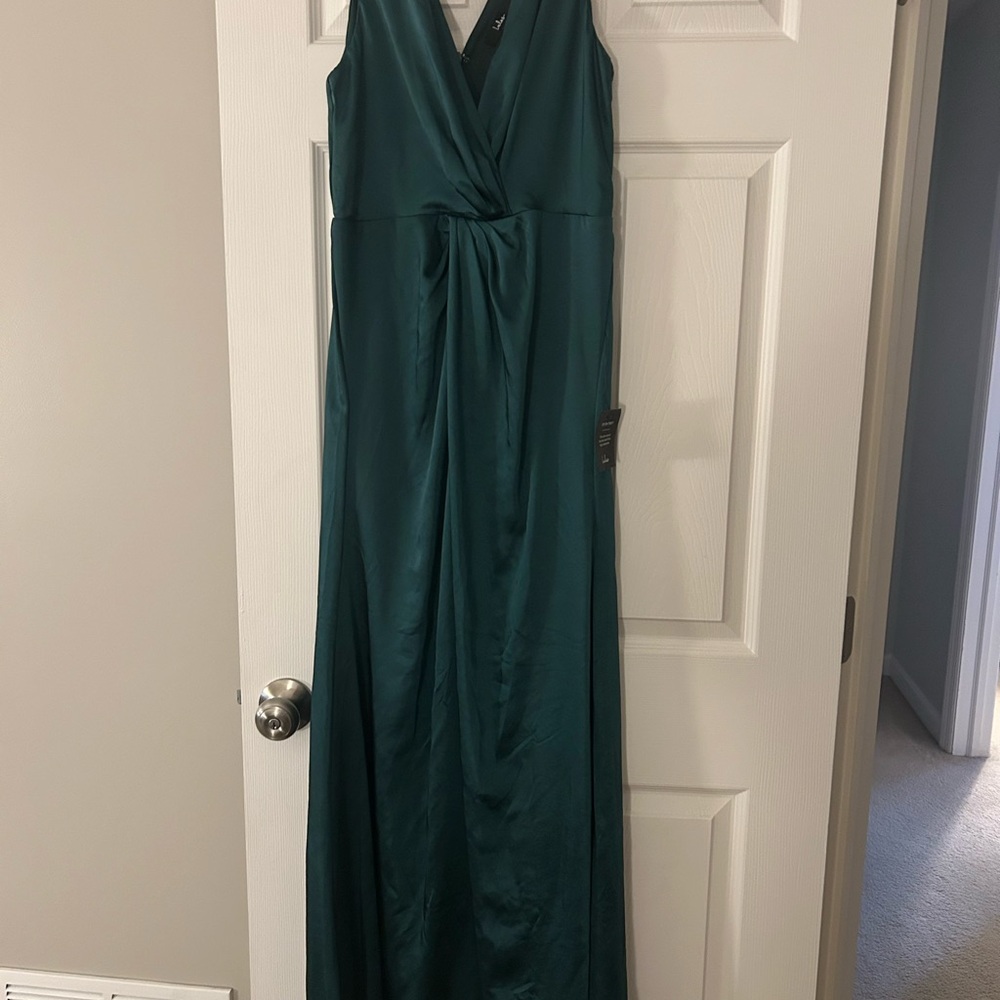 Lulu’s Elegant Teal Sleeveless Maxi Dress